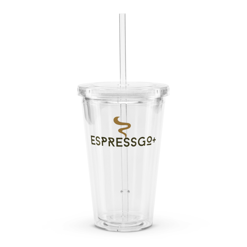 Clear Double Wall Tumbler EspressGo+ Coffee Shop Style, Anywhere