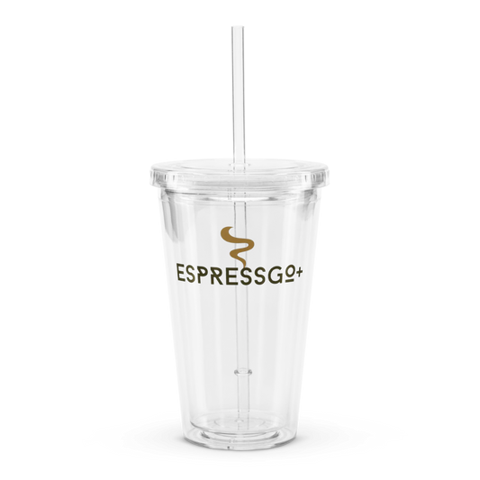 Clear Double Wall Tumbler EspressGo+ Coffee Shop Style, Anywhere